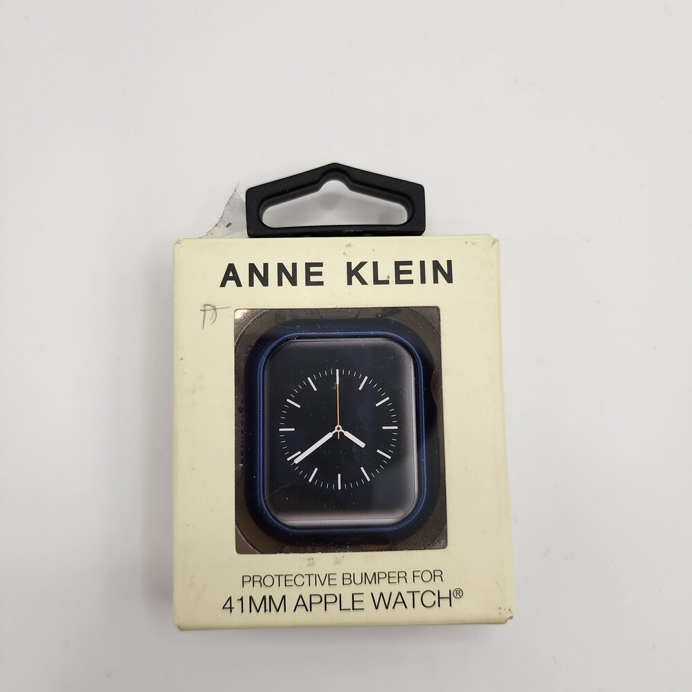 Anne Klein Light Blue Marbleized Acetate Protective Bumper Case Apple Watch 41mm